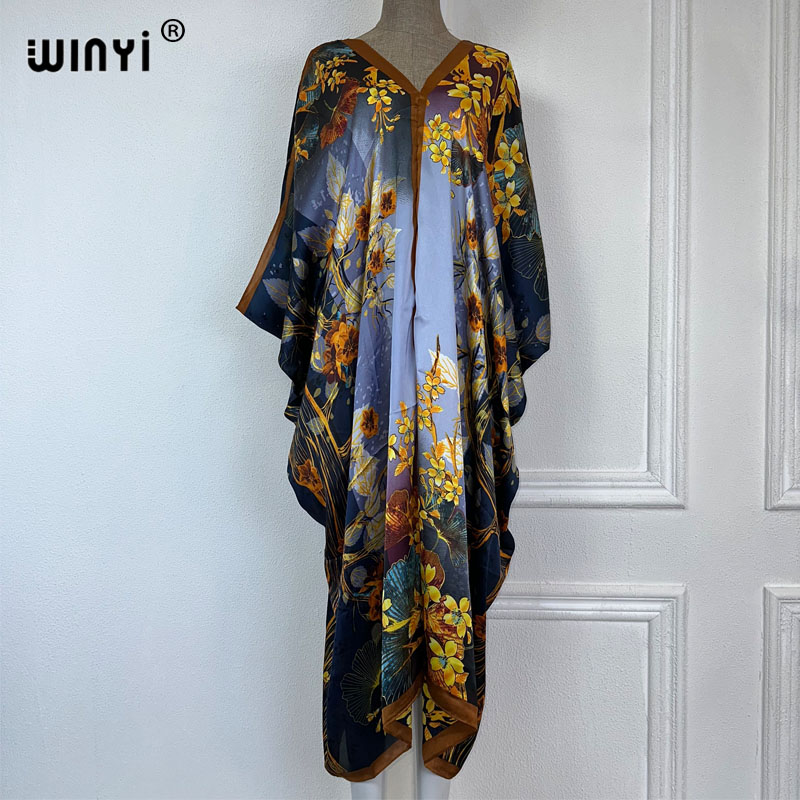 Boho Summer Beach Maxi Dress - WINYI 2023 Vネック アフリカファッション レディース セクシー
