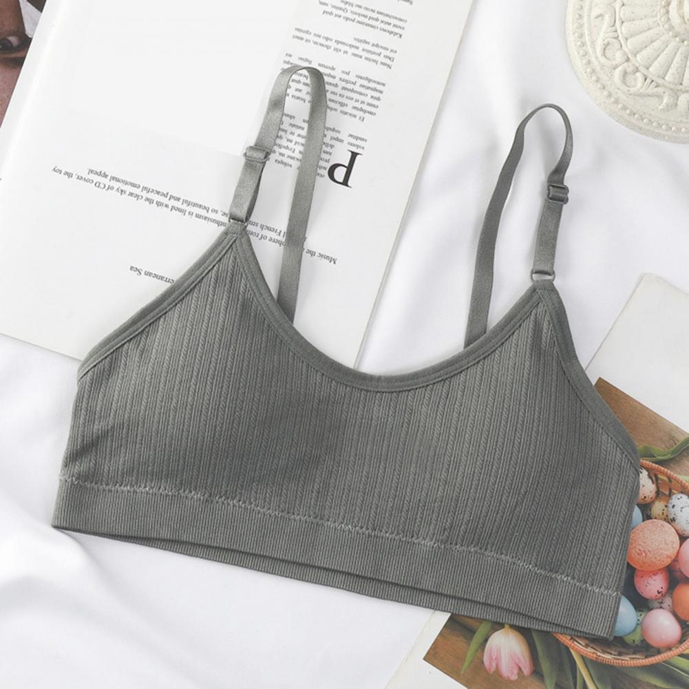 Seamless Ribbed Workout Tank Top - レディーススポーツブラ 夏用 ワイヤレスパッド入り リブ編み シームレス ノンワイヤー