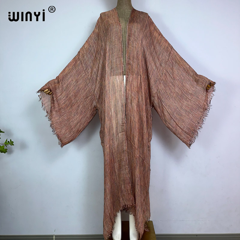 Boho Summer Beach Maxi Dress - WINYI 新しい高品質で快適な女性用ソフトカーディガン、ゆったりとしたドレス、パーティー、ボヘミアン、マキシ、ビーチ、ホリデー、スイミングカバーアップ、アフリカ風着物