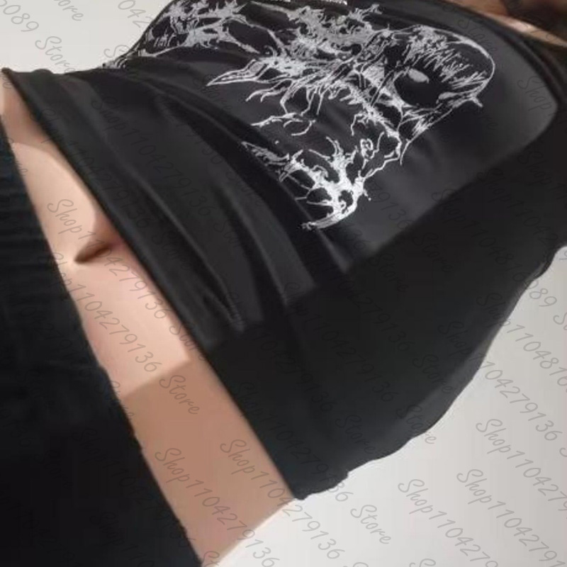 ゴシック女性用コルセットタンクトップ Y2K グラフィックプ - Y2K Graphic Baby Tee Crop のレビューと価格