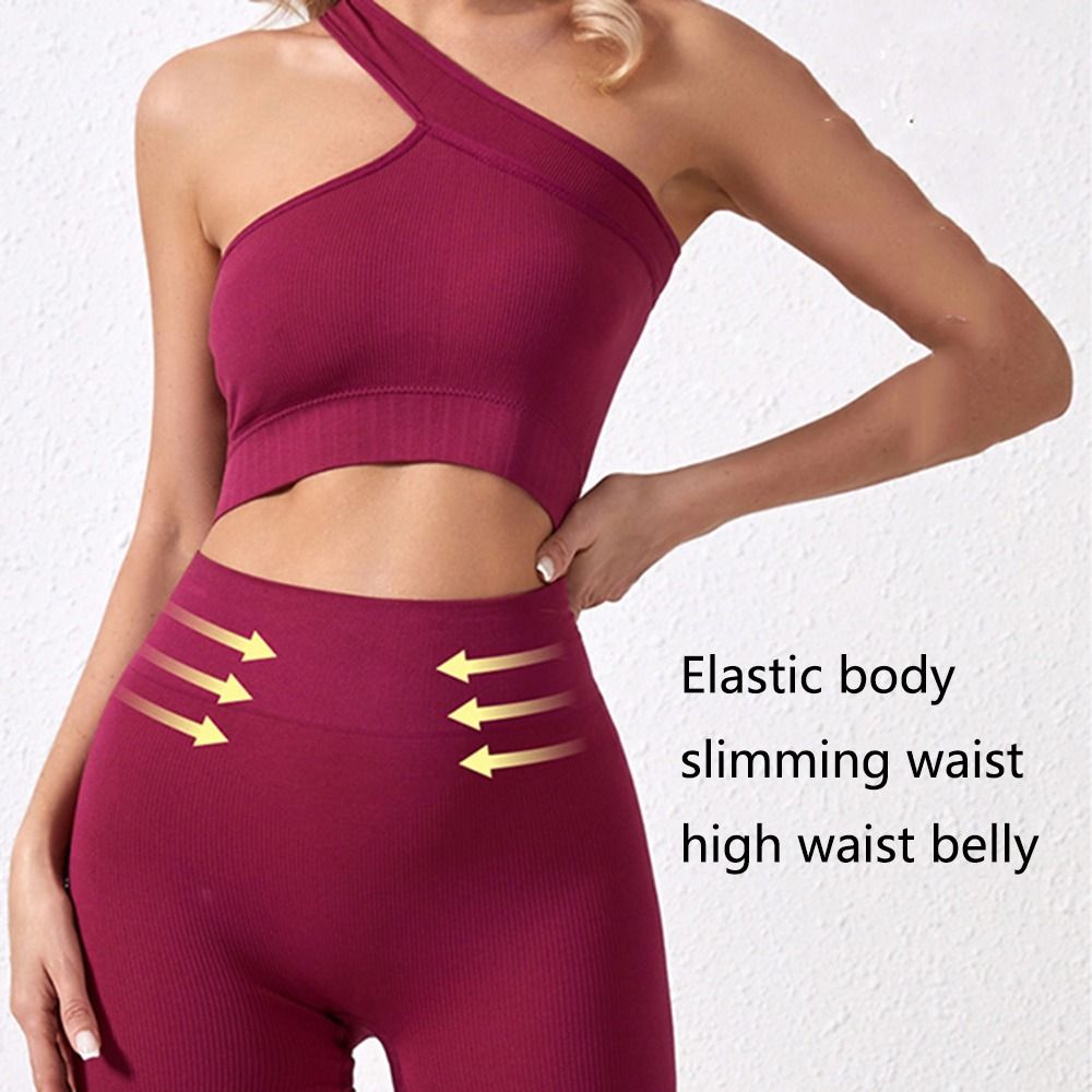 2ピース 再利用可能なシームレス女性用ワークアウトセット リ - Seamless Ribbed Workout Tank Top のレビューと価格