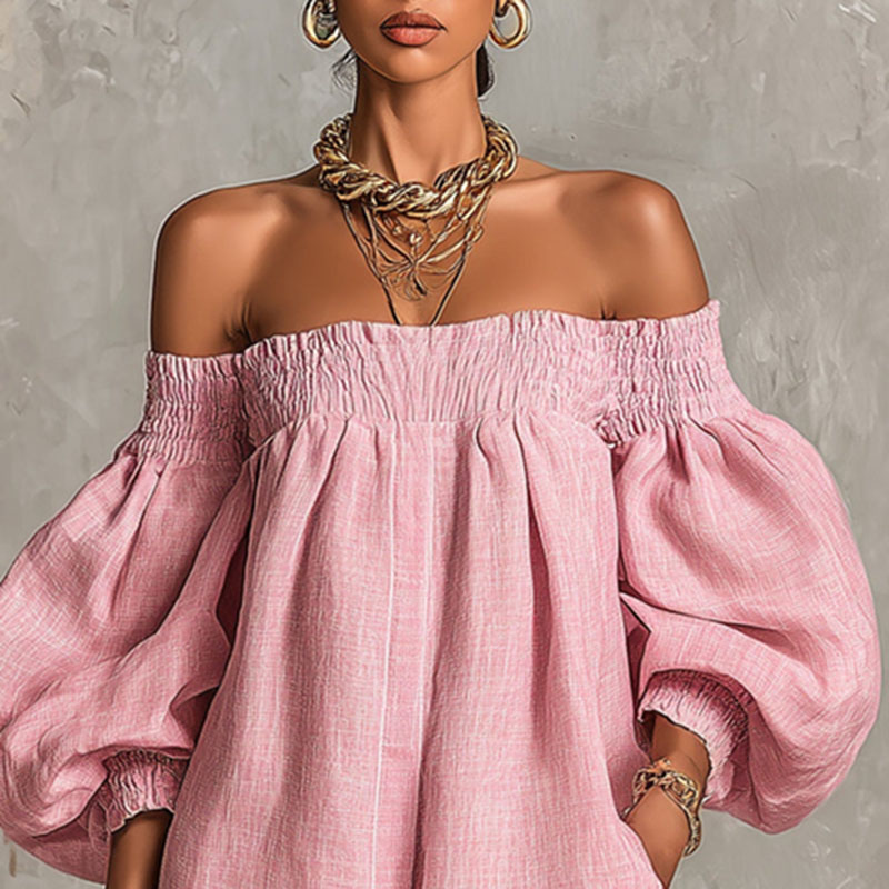 2026 夏新オフショルダーパフスリーブミニドレスレディース - Off Shoulder Puff Sleeve Sundress のレビューと価格