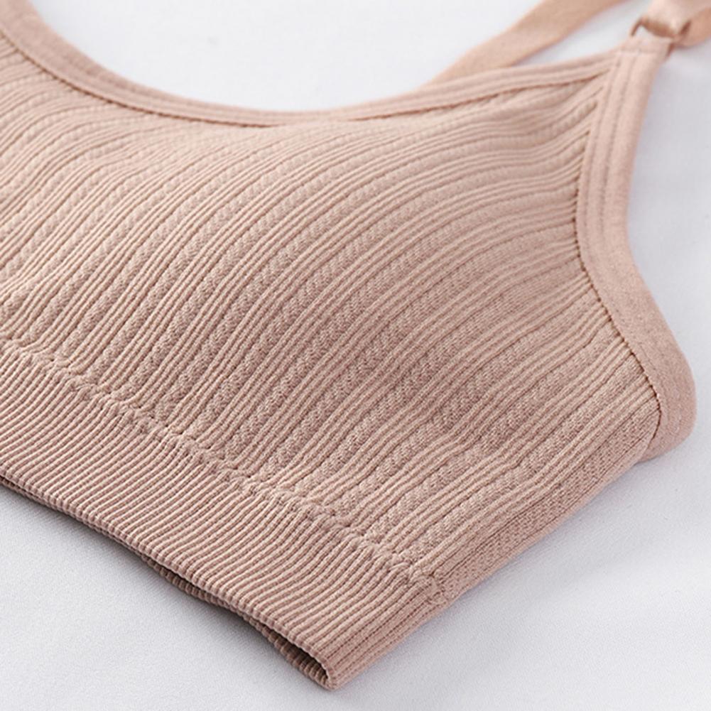レディース ソフトスポーツブラ 夏用 ワイヤレスパッド入り  - Seamless Ribbed Workout Tank Top のレビューと価格