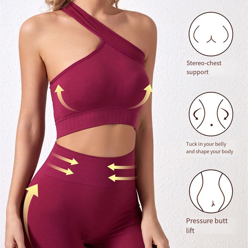 2枚組 再利用可能 シームレス レディース ワークアウトセッ - Seamless Ribbed Workout Tank Top のレビューと価格