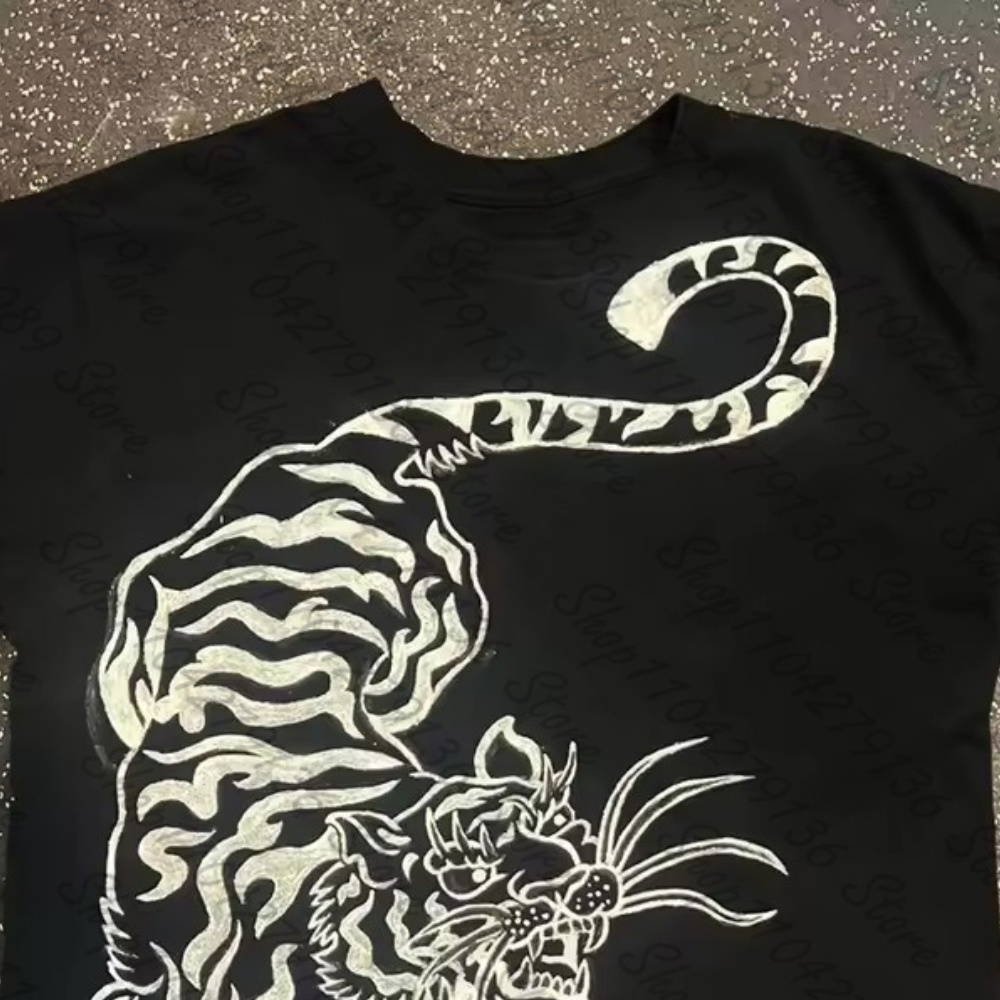 Y2k 服グランジ女性服クロップトップ女性タイガーピリント女 - Y2K Graphic Baby Tee Crop のレビューと価格