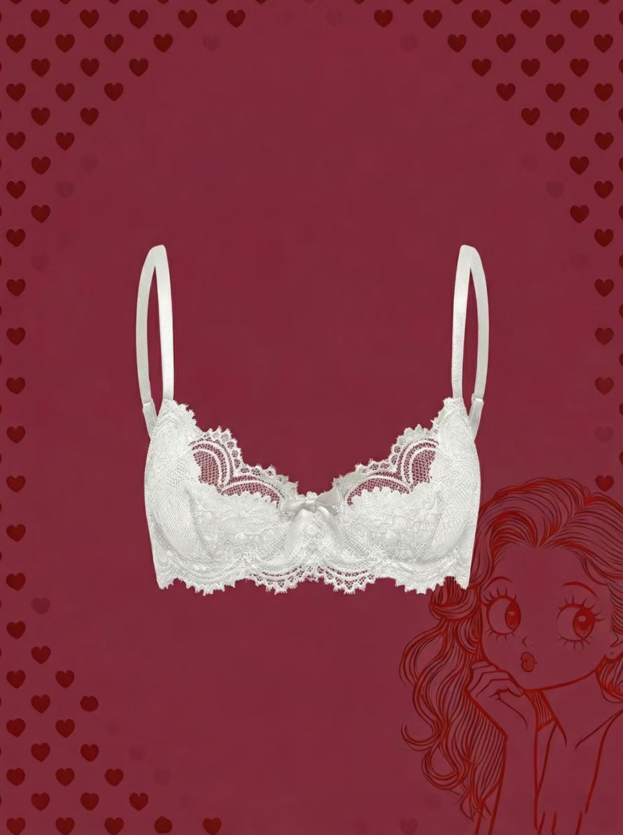 プラスサイズ女性用ブラジャー セクシーレースブラジャー おし - Lingerie のレビューと価格