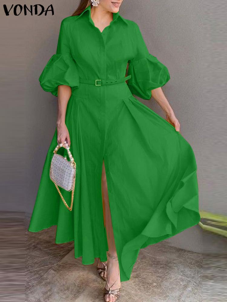 VONDA エレガントなマキシドレス夏の女性のファッションラ - French Vintage Floral Midi Dress のレビューと価格