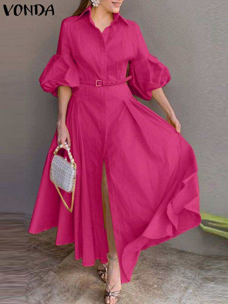 VONDA エレガントなマキシドレス夏の女性のファッションラ - French Vintage Floral Midi Dress のレビューと価格