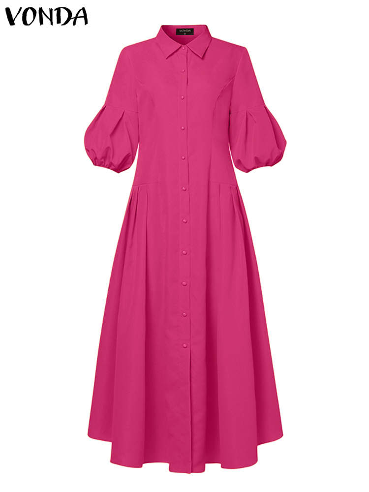 VONDA エレガントなマキシドレス夏の女性のファッションラ - French Vintage Floral Midi Dress のレビューと価格