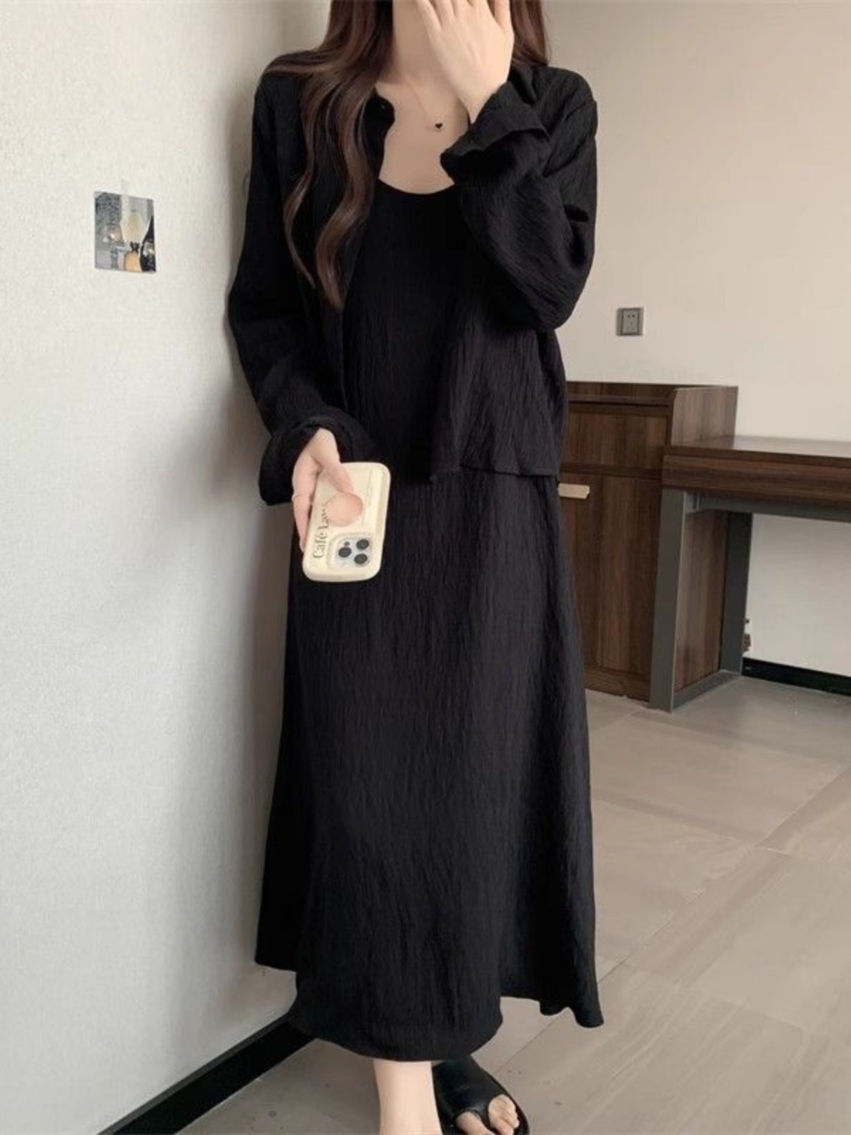 プラスサイズ夏ルーズレディースドレスシャツアウターウェアクロ - Korean Style A Line Shirt Dress のレビューと価格