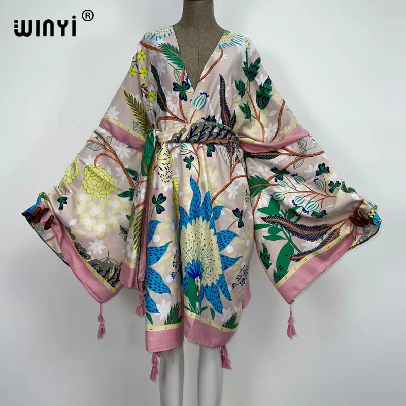 WINYI レディース秋物ドレス カーディガン ルーズロング - Boho Summer Beach Maxi Dress のレビューと価格