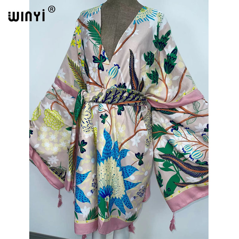 WINYI レディース秋物ドレス カーディガン ルーズロング - Boho Summer Beach Maxi Dress のレビューと価格