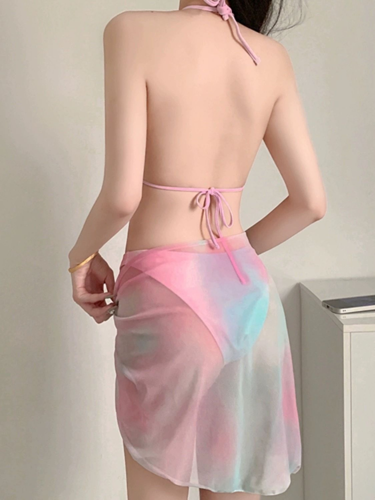 セクシーな女性用ビキニ 2026新作 ピンクとブルーの水着セ - Swimwear のレビューと価格
