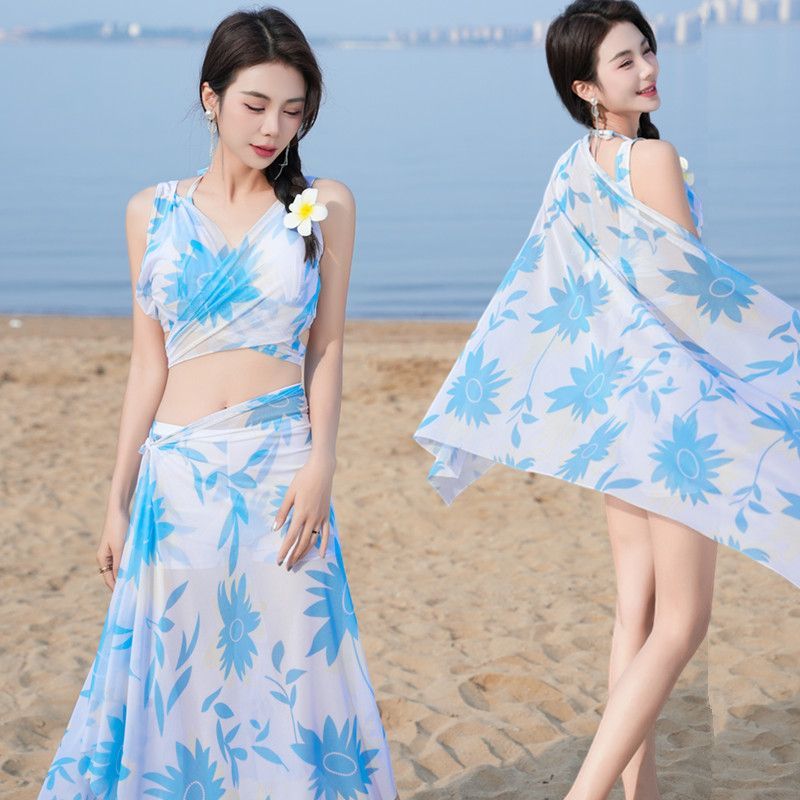新しいファッショントライアングルビキニ3ピース水着女性用シフ - Skirts のレビューと価格