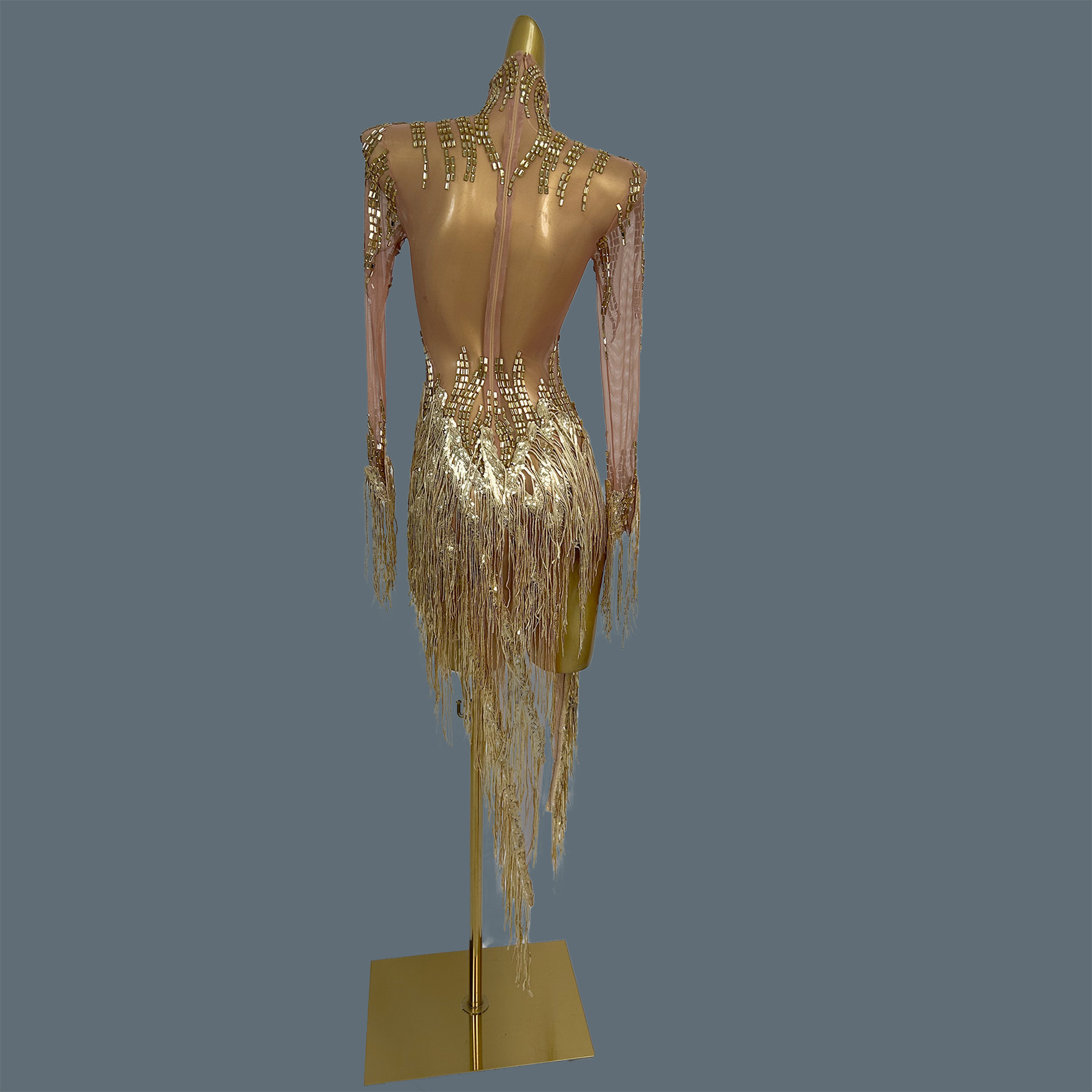 パーティーステージショーキラキララインストーンゴールデンシー - Sparkly Rhinestone Club Party Dress のレビューと価格