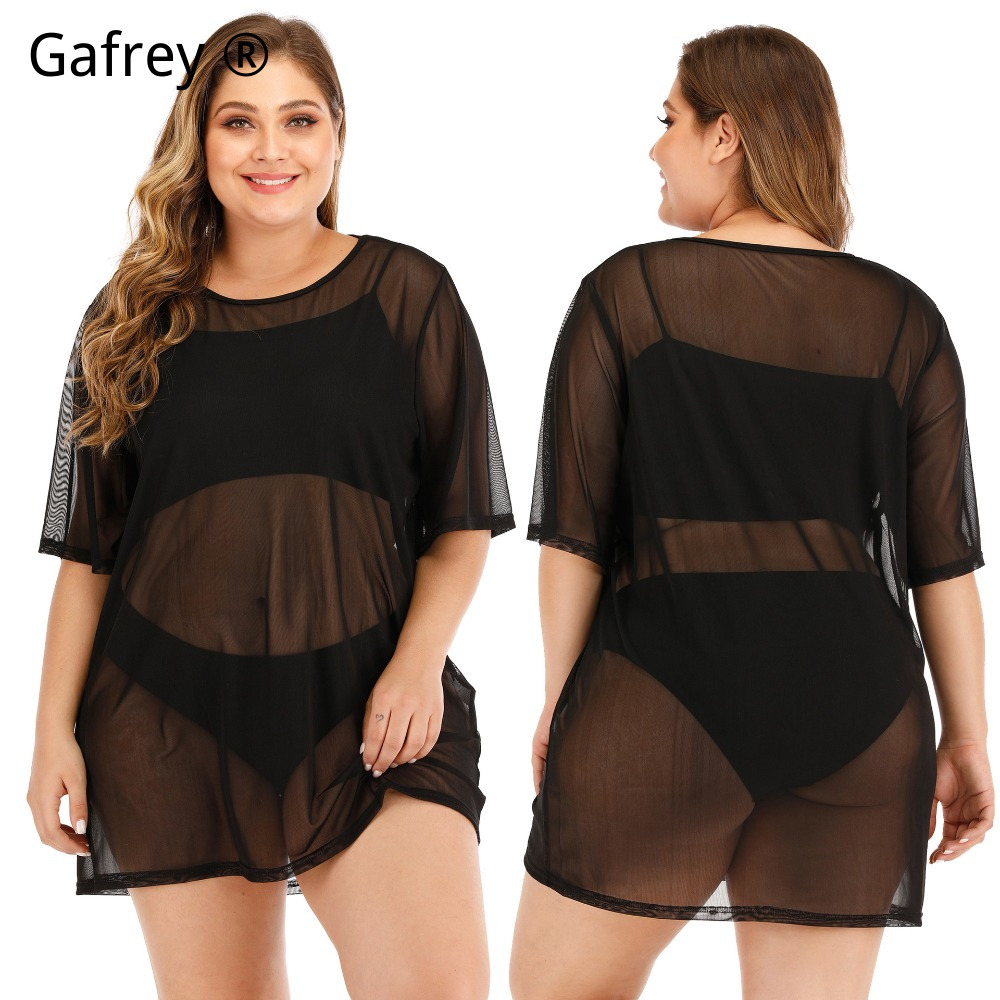 プラスサイズセクシーメッシュビーチドレス2026新作シースル - Sexy Mesh Sheer Bodycon Dress のレビューと価格