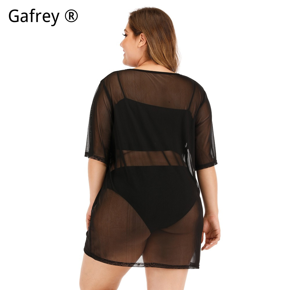プラスサイズセクシーメッシュビーチドレス2026新作シースル - Sexy Mesh Sheer Bodycon Dress のレビューと価格