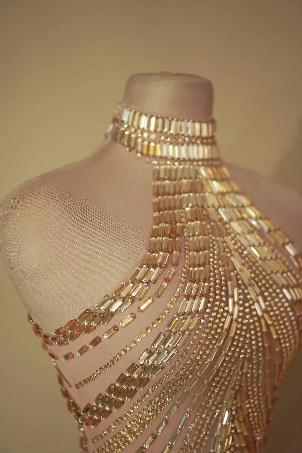 キラキラドレス女性用ストレッチラインストーンナイトクラブプロ - Sparkly Rhinestone Club Party Dress のレビューと価格