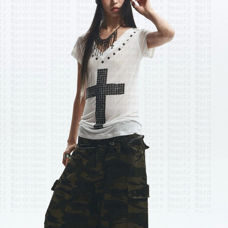 ロックゴス ユニーク トップ Y2K クロップトップ ヒップ - Y2K Graphic Baby Tee Crop のレビューと価格