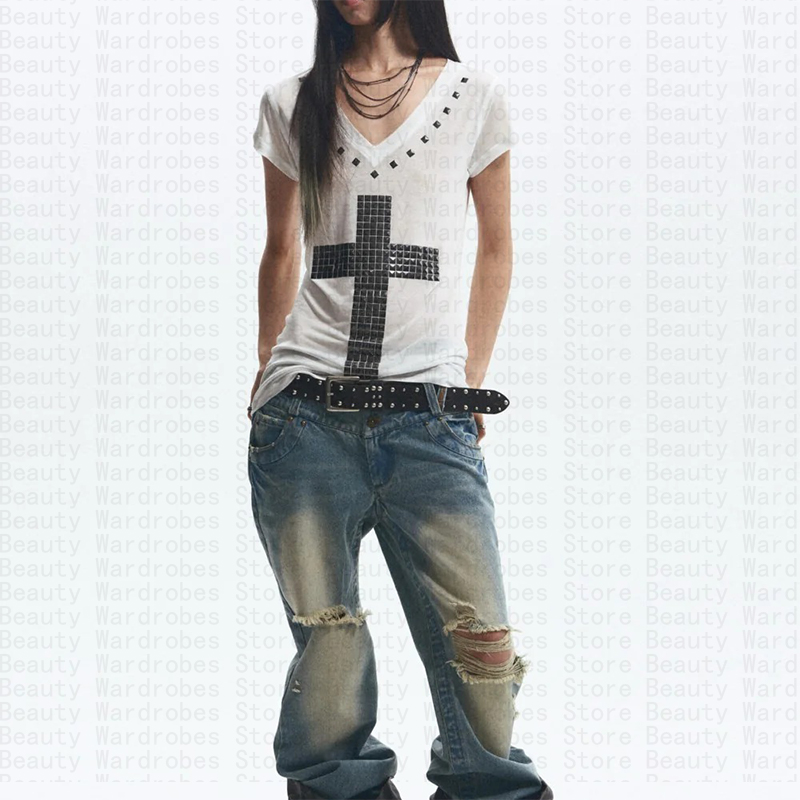 ロックゴス ユニーク トップ Y2K クロップトップ ヒップ - Y2K Graphic Baby Tee Crop のレビューと価格